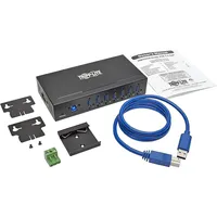 Tripp Lite U360-007-IND 7-Port USB 3.x (5 Gbps) Nabe in Industriequalität – 20 kV ESD-Immunität, Metallgehäuse, montierbar