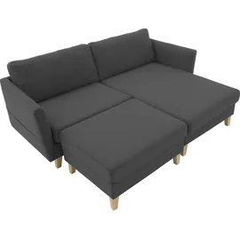Atlantic Home Collection Hocker Mailo 88 x 45 x 69 cm Grau