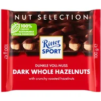 Ritter Sport Zartbitterschokolade mit ganzen gerösteten Haselnüssen 100 g