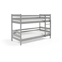 masseno Etagenbett SIMBA 80 x 190 cm Kiefer massiv grau