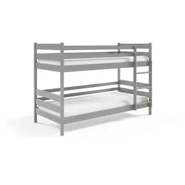 masseno Etagenbett SIMBA 80 x 190 cm Kiefer massiv grau