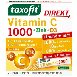 Taxofit Vitamin C 1000 + Zink + D3 Direkt Granulat 20 St.