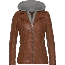 Mauritius Lederjacke »Adelyn«, mit Kapuze, 2-in-1-Lederjacke Mauritius cognac 36