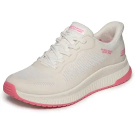 SKECHERS Bobs Squad 4 Damen Weite M Beige/Pink/Weiß 35