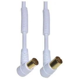 E+P Elektrik Winkelanschlusskabel HFW 202 G Koaxial 2,5 m Weiß