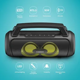 LAMAX PartyGo1 Play LXPSMPGO1PLBA (4 h, Bluetooth Lautsprecher, Schwarz