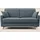 divani.store Schlafsofa, Holz, blau, 160 cm (mat. 120x197)