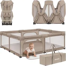 lionelo Florence XL Laufgitter, Beige Sand