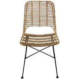 animal-design Rattanstuhl LILLY Korbstuhl Flechtstuhl modernes Design hellbraun