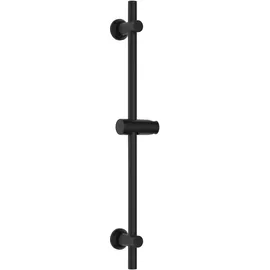 Görbach Duschset Edelstahl Duschstange mit Verstellbarer Duschkopfhalterung, Bohrlöcher-kompatible Wandhalterungen, Passend für Standard-Handbrausen, Brausestange 70 cm Schwarz