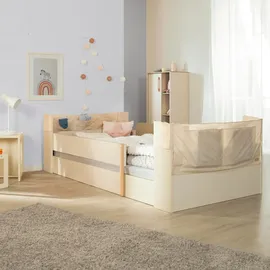 roba kids Jugendbett Flexi Grow 90 x 200 cm Holz beige