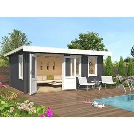 Lasita Maja Gartenhaus Baruda 5 x 3,5 m Grau