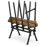 Relaxdays Sägebock, 200 kg, Sägegestell für Kettensägen, Stabiler Stahl, HBT: 112x77,5x50 cm, schwarz