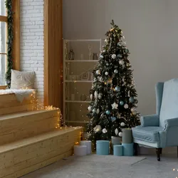 Rebecca Mobili Dekorativer Weihnachtsbaum H 150 cm mit 497 Zweigen aus PVC, grün