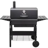 Charbroil Holzkohlegrill L Grill, verstellbarer Holzkohlerost, ausziehbar zum Offset-Räucherofen