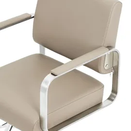 Physa Friseurstuhl mit Fußstütze - 50 - 66 cm - 200 kg beige/silbern