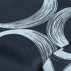 Blusen-Satin "Kreise", blau-color