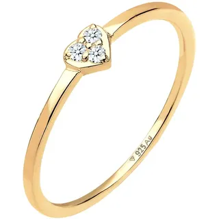 Elli DIAMONDS - Herz Symbol Diamant 0.04 ct. 925er Sterling Silber Ringe Damen (129.99 € / )