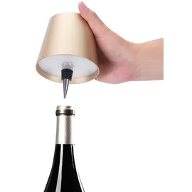 ideoon lights Akku Flaschenlampe Gold 4 St.