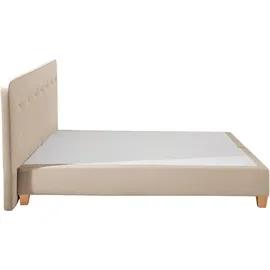 Home Affaire »Fargo« inkl. Topper, in 3 Matratzenarten, in Samt- oder Strukturstoff beige