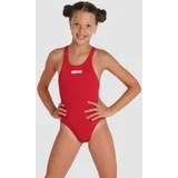 Arena Team Tech Solid Badeanzug Mädchen Swim-Tech Einfarbig - Red / White - 6-7 Jahre