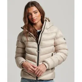 Superdry Damen. Fuji Steppjacke mit Kapuze Pelikan beige 44 - 44