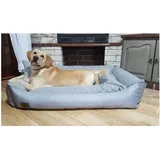 XXL Hundebett Kunstleder - Hundekissen Hundesofa Katzenbett Hundekorb - Wasserdicht - 120x90