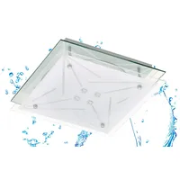 Trango LED Deckenleuchte IP44 Bad 3-Stufen dimmbar *STAR* 12 Watt 3000K Modul warm weiß - Silber/Weiß