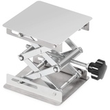 stonylab Laborhebebühne, 100 x 100mm Lab Jack Scherenständer Hubtisch aus Edelstahl, Hebebühne Labor, Erweiterbarer Hebehöhenbereich von 45mm bis 150mm, Maximal Unterstützte Gewicht 5 KG