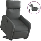 vidaXL Relaxsessel mit Aufstehhilfe Elektrisch 89,5 x 95,5 x 0 cm Dunkelgrau mit Rollen