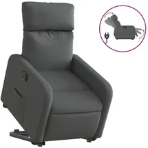 vidaXL Relaxsessel mit Aufstehhilfe Elektrisch 89,5 x 95,5 x 0 cm Dunkelgrau mit Rollen