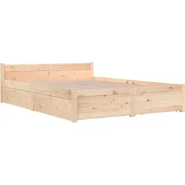 vidaXL Bett mit Schubladen 120 x 200 cm Braun