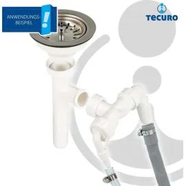 tecuro Doppelanschluss für Trockner und Waschmaschine, 1 Zoll ÜWM, Kunststoff