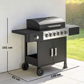 Outsunny Gasgrill 17,8 KW schwarz