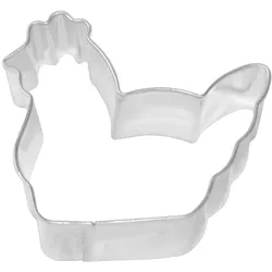 Birkmann Bauernhof Ausstechform 'Henne' 6 cm Weißblech - A