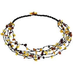 Gliederkette OSTSEE-SCHMUCK "Ostsee-Schmuck Kette Theda Kette Theda", braun, Halsketten, Damen, 50cm, Bernstein, L: 50cm