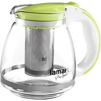 Lamart LT7028 Glass teapot, Glas, Green, 13 x 13 x 15,5 cm