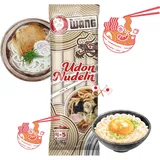 Mr. WANG Udon Nudeln 300g (getrocknet, natürliche Zutaten, Vegan) Japanische Weizennudeln für Suppen, Salaten, Bowls & Wok-Gerichte