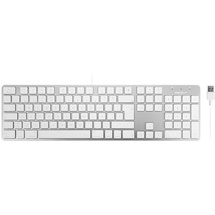 Macally SLIMKEYPROA-ES USB-Tastatur für Mac mit 104 Tasten, ultradünn und in voller Größe, Spanisch