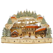 Hti-Living Lichterbogen LED kleine Stadt mit Fachwerkhäusern