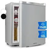 Klarstein Happy Hour 38 Mini-Kühlschrank 38 l 26 dB hoch Silber
