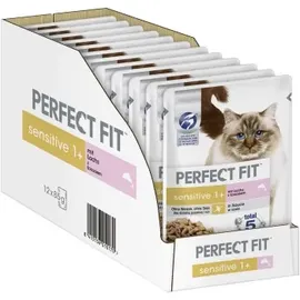 PERFECT FIT Sensitive 1+ mit Lachs in Sauce 12 x 85 g