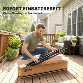 Outsunny Hängemattengestell verstellbar klappbar tragbar Hängemattenständer - Schwarz