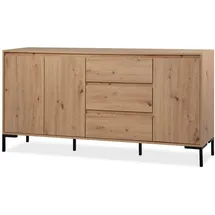 furn.design Sideboard Bastia 170 x 87 x 40 cm Eiche Artisan / Schwarz