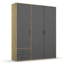 Rauch Drehtürenschrank Voyager 140 x 194 x 53 cm Grau