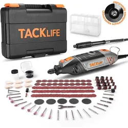 TACKLIFE RTSL50AC, Rotierendes Werkzeug mit Universalfutter, Multifunktionswerkzeug 135W Kit mit 150 Zubehörteilen mit 6 Geschwindigkeitsstufen Einstellungen(35000rpmMax) Ideal zum Schneiden / Skulpturieren / Polieren/DIY.