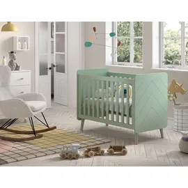 58 aufm Kessel Kamillah Gitterbett 124x68x96 Olive Grün
