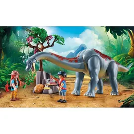 Playmobil Dinos Brachiosaurus-Begegnung mit Luftkissenboot 71819