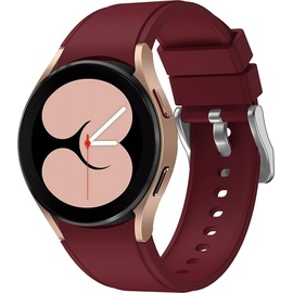König Design Sport Ersatz Armband für Samsung Galaxy Watch 4 Classic 42 mm Silikon Band Loop (Silikon), Uhrenarmband, Rot