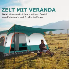 Costway Tunnelzelt FANTASK Grün